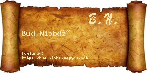 Bud Niobé névjegykártya
